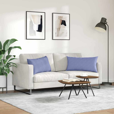 Poduszki na sofę 2 pcs Niebieski dżins 80 x 40 cm tkanina