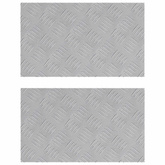 Stopień Prostokątny 2 pcs Srebrny 50 x 30 cm Aluminium