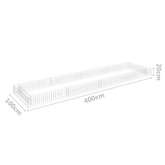 vidaXL Podwyższona donica gabionowa, galwanizowana stal, 400x100x20 cm