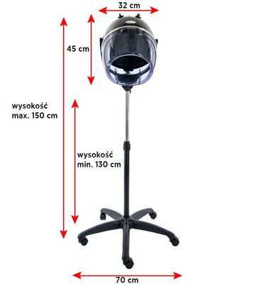 Gabbiano suszarka stojąca LI-202S dwie prędkości czarna 108038