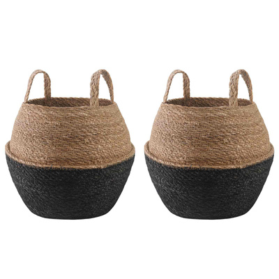 Doniczka z uchwytami 2 pcs Czarny ? 32 x 32 cm