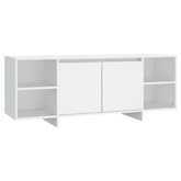 vidaXL Szafka pod TV, biała, 130x35x50 cm, płyta wiórowa