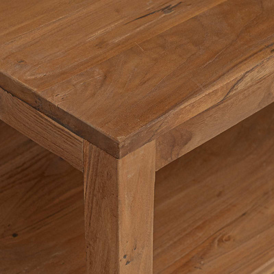 Stolik kawowy naturalny 100 x 50 x 40 cm Lite drewno teakowe