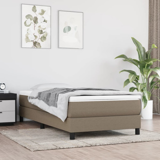 vidaXL Łóżko kontynentalne z materacem, taupe, tkanina, 80x200 cm wariant 7