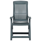 Rozkładane krzesła do ogrodu, 2 szt., plastikowe, zielone