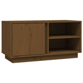 Szafka pod TV, miodowy brąz, 80x35x40,5 cm, lite drewno sosnowe vidaXL
