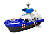 Łódź Transportowa Policyjna z Autkami, z dźwiękiem i światłami