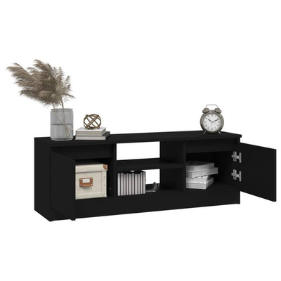 vidaXL Szafka pod TV, z drzwiczkami, czarna, 102x30x36 cm
