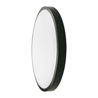 18W Plafon LED z mikrofalowym czujnikiem ruchu / Średnica: 225mm / Barwa:4000K / Klosz: Okrągły mleczny czarna ramka / IP44