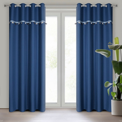 Zasłona Car ciemnoniebieska 140x250