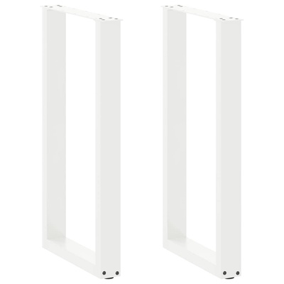 Nogi do stołu barowego w kształcie litery U 2 szt. Białe 40x(90-91) cm Stal