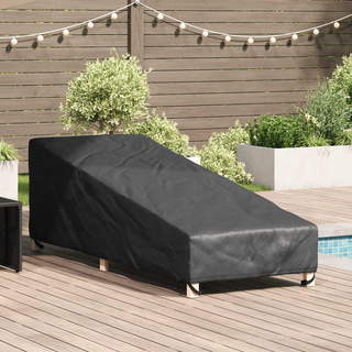 Pokrowiec na meble ogrodowe 210 x 80 x 75 cm Prostokątny Czarny