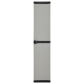 Szafa ogrodowa z 3 półkami, szaro-czarna, 34x40x168 cm