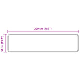 Chodnik dywanowy MARSA Szary 50 x 200 cm Poliester i PVC