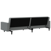 2-osobowa sofa, szara, sztuczna skóra