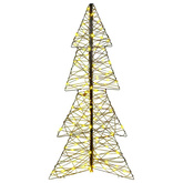 Choinka z 160 diodami LED Ciepła biel 150 cm rattan