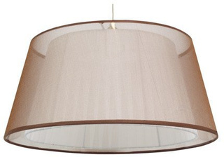 Lampa wisząca z abażurem Charlie brązowa nowoczesna do salonu