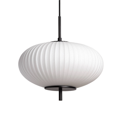 Lampa Wisząca Szklana Czarna ?30cm E27 Abruzzo Culaccino