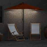 Parasolka ogrodowa terakota 294 x 150 x 223 cm Poliester i Stal
