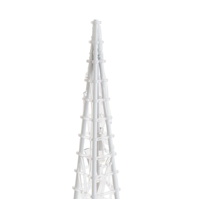 Akrylowy stożek dekoracyjny, niebieski, LED, 90 cm