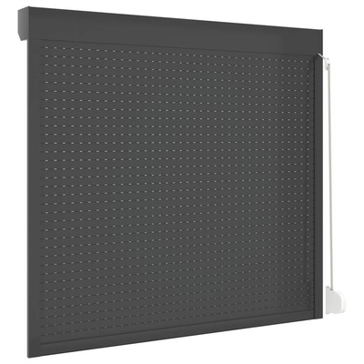 vidaXL Roleta zewnętrzna, aluminiowa, 160 x 150 cm, antracytowa