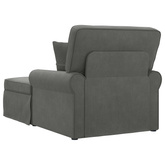 Chaise Lounge z Fartuszkiem 3 szt. Ciemnoszary 91 x 157 x 91 cm