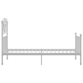 vidaXL Rama łóżka, biała, metalowa, 90 x 200 cm model standard