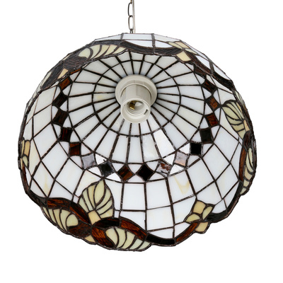 Marsala Lampa Wisząca 30 Patynowy 1X60 E27 Klosz Witrażowy