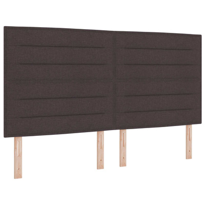 Łóżko z box spring LED z materacem Ciemny brąz 180 x 200 cm