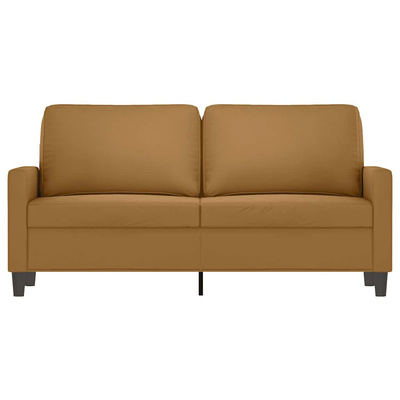 Sofa 2-osobowa, brązowa, 140 cm, tapicerowana aksamitem
