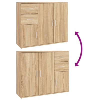 Szafka, dąb sonoma, 91x29,5x75 cm, materiał drewnopochodny