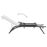 vidaXL Leżaki, 2 szt., textilene i stal