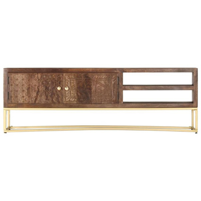 vidaXL Szafka pod TV, 138x30x46 cm, lite drewno mango