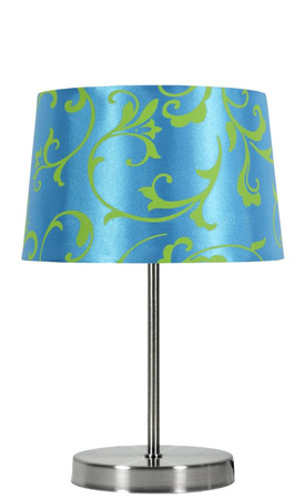 Lampka nocna Arosa klasyczna z abażurem niebieska metalowa