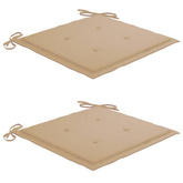 vidaXL Składane krzesła ogrodowe z poduszkami, 2 szt., bambusowe