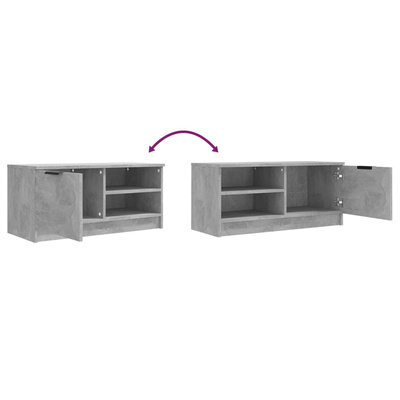 Szafka pod TV, szarość betonu, 80x35x36,5 cm