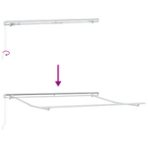 Markiza wysuwana piaskowy 600 cm Poliester i aluminium