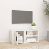vidaXL Szafka pod TV, wysoki połysk, biała, 80x31,5x36 cm
