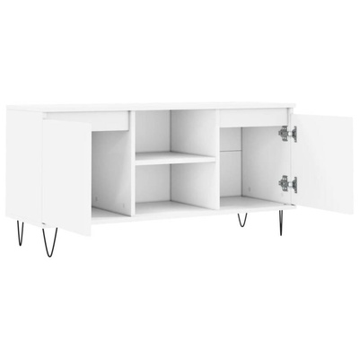 Szafka pod TV, biała, 104x35x50 cm, materiał drewnopochodny vidaXL