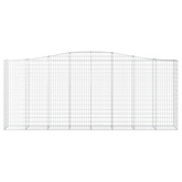 Kosze gabionowe, 3 szt, 400x50x160/180 cm, galwanizowane żelazo