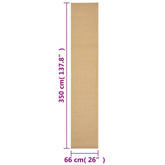vidaXL Dywanik, naturalny sizal, 66x350 cm