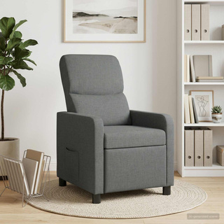 Fotel recliner ciemnoszary Poliester