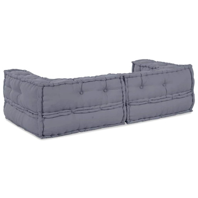 Modularna jednostka sofy 3 pcs Szary 140 x 70 x 36 cm tkanina