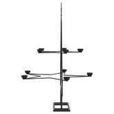Metalowa choinka świąteczna, do dekoracji, czarna, 75 cm