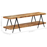 vidaXL Szafka pod TV, 160 x 40 x 50 cm, lite drewno mango