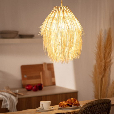 Lampa Wisząca Boho z Rattanu ?35cm Abruzzo Felicita E27