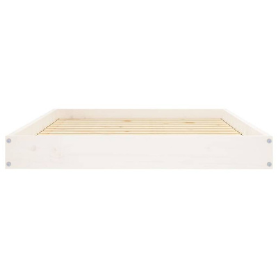 vidaXL Legowisko dla psa, białe, 101,5x74x9 cm, lite drewno sosnowe