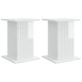 Stojak na rośliny 2 pcs Biały wysoki połysk 30,5 x 30 x 43 cm