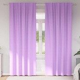 Firany blackout z kółkami 2 pcs Fioletowy 260 x 140 cm