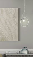 Lampa wisząca SKIROS srebrny ring – minimalistyczne oświetlenie LED 4000K z E27
